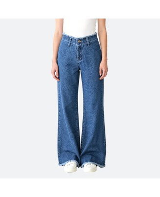 Fringed Wide-Leg Pants