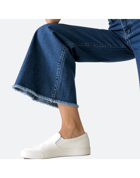 Fringed Wide-Leg Pants