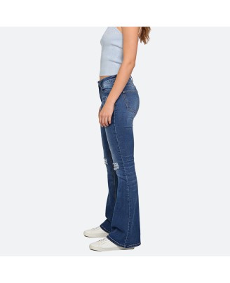 Women's ripped bell-bottoms