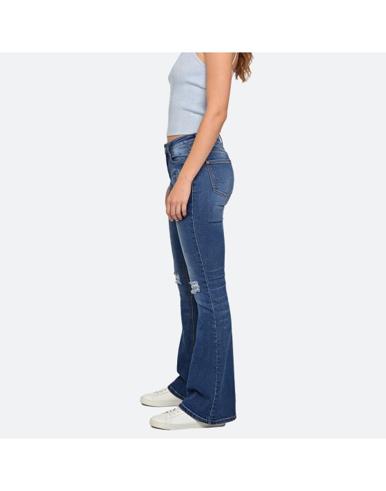 Women's ripped bell-bottoms