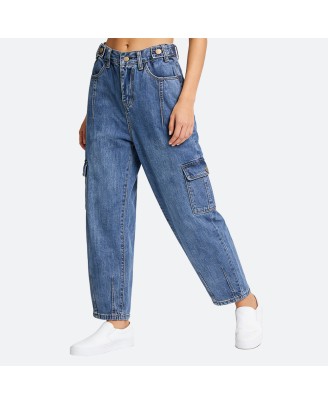 Elastic Waist Harem Pants