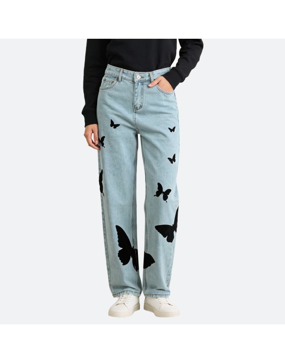 Butterfly Print Jeans