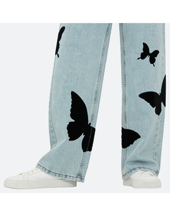 Butterfly Print Jeans