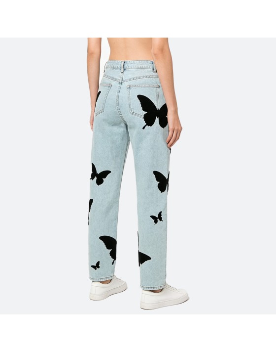 Butterfly Print Jeans