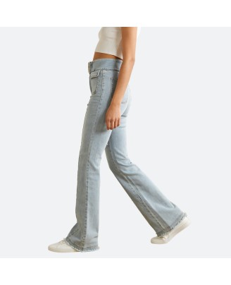 flared pants with belt