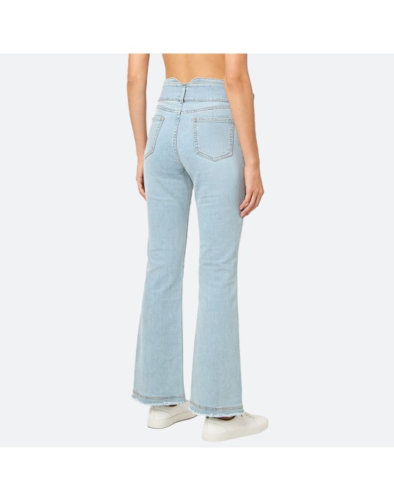 flared pants with belt