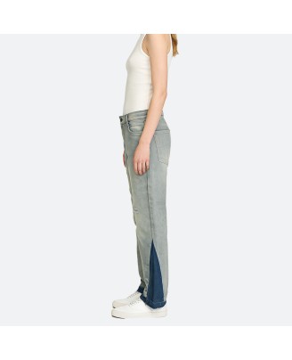 Color-Block Straight-Leg Jeans
