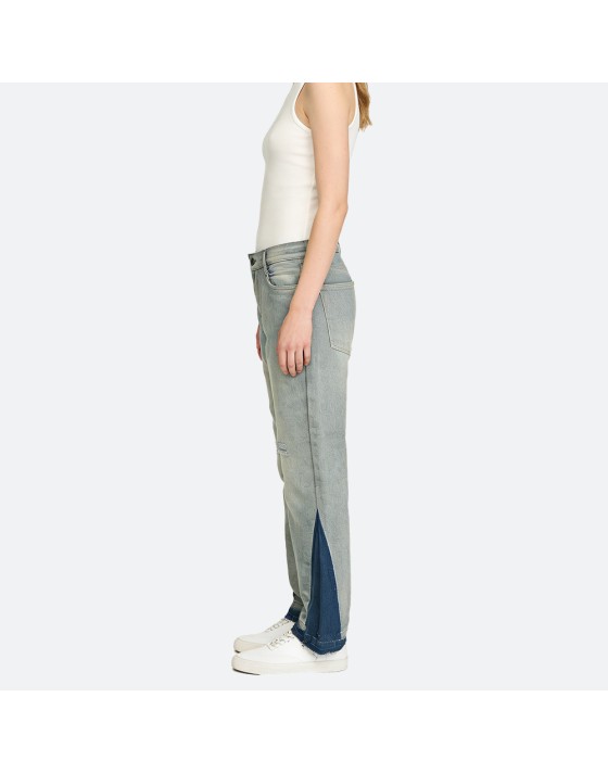 Color-Block Straight-Leg Jeans