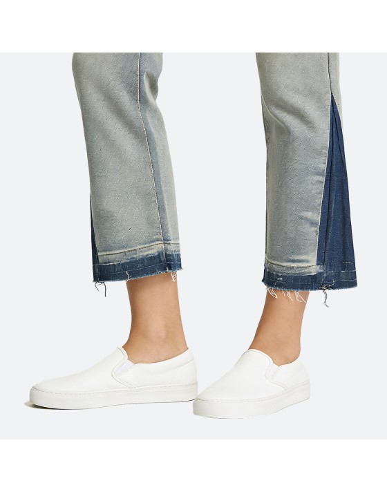 Color-Block Straight-Leg Jeans