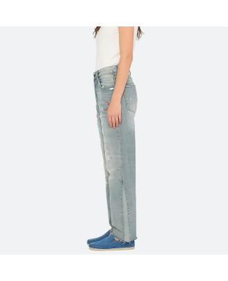 Graffiti Straight-Leg Jeans
